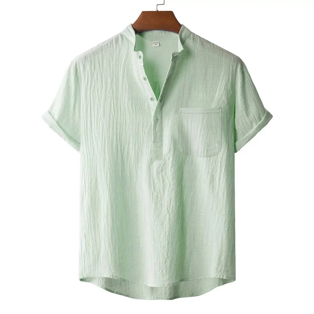 ADRIÁN | CAMISETA CORTA LINO