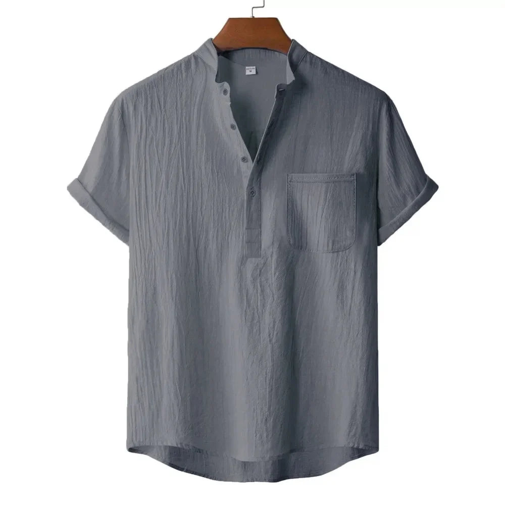 ADRIÁN | CAMISETA CORTA LINO