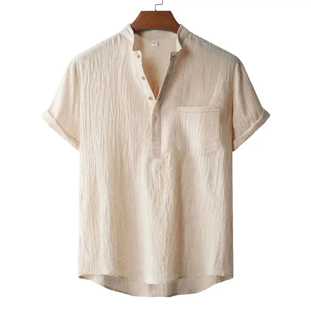 ADRIÁN | CAMISETA CORTA LINO