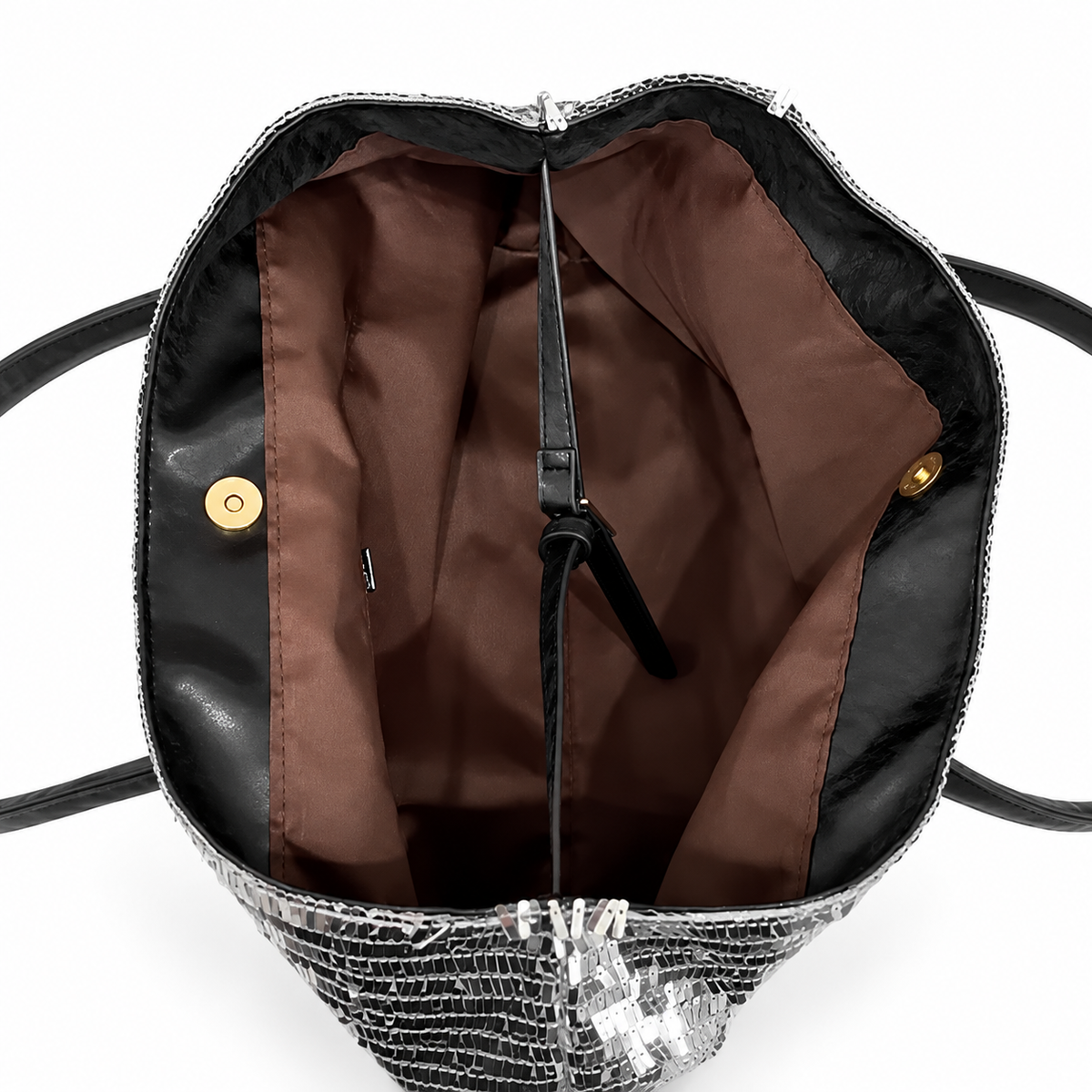 BOLSO LENTEJUELAS PLATEADAS
