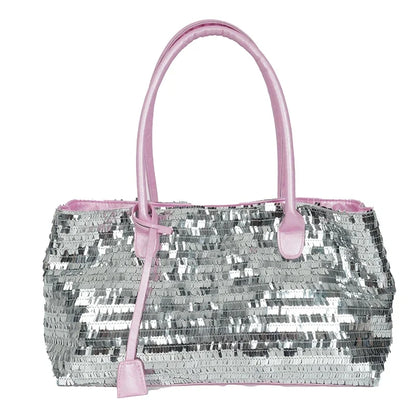 BOLSO LENTEJUELAS PLATEADAS