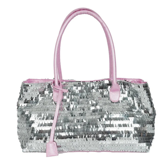 BOLSO LENTEJUELAS PLATEADAS