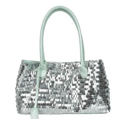 BOLSO LENTEJUELAS PLATEADAS