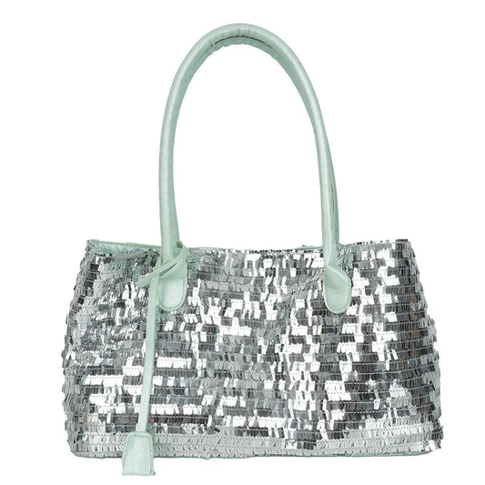 BOLSO LENTEJUELAS PLATEADAS