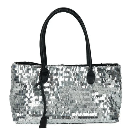 BOLSO LENTEJUELAS PLATEADAS