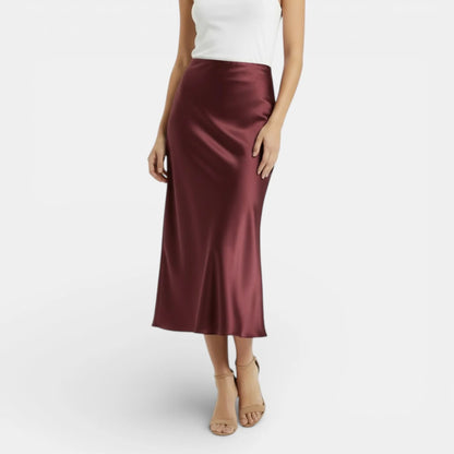 BEATRIZ | FALDA SATINADA MIDI