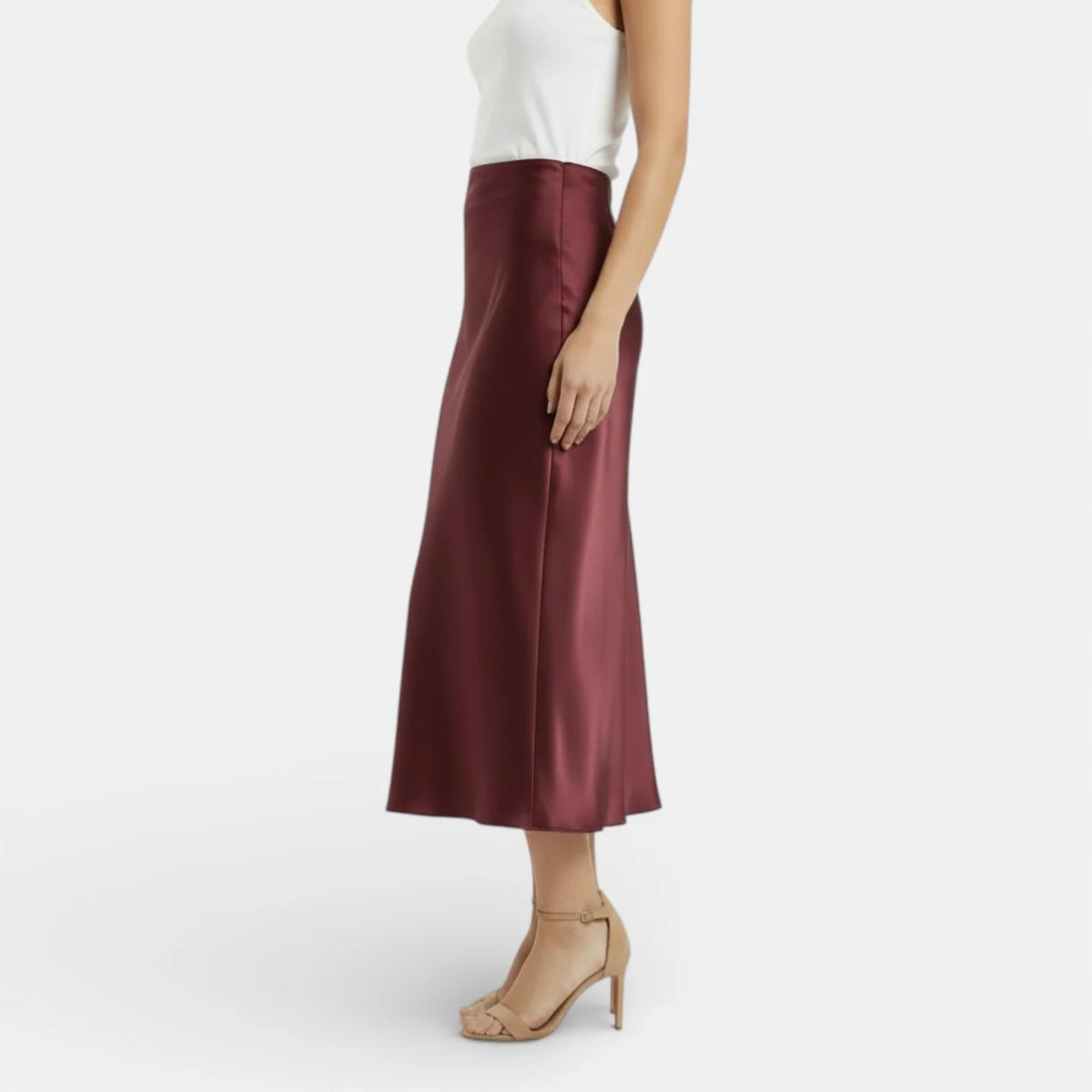 BEATRIZ | FALDA SATINADA MIDI
