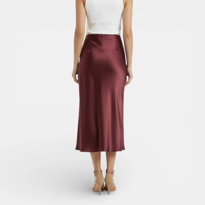 BEATRIZ | FALDA SATINADA MIDI