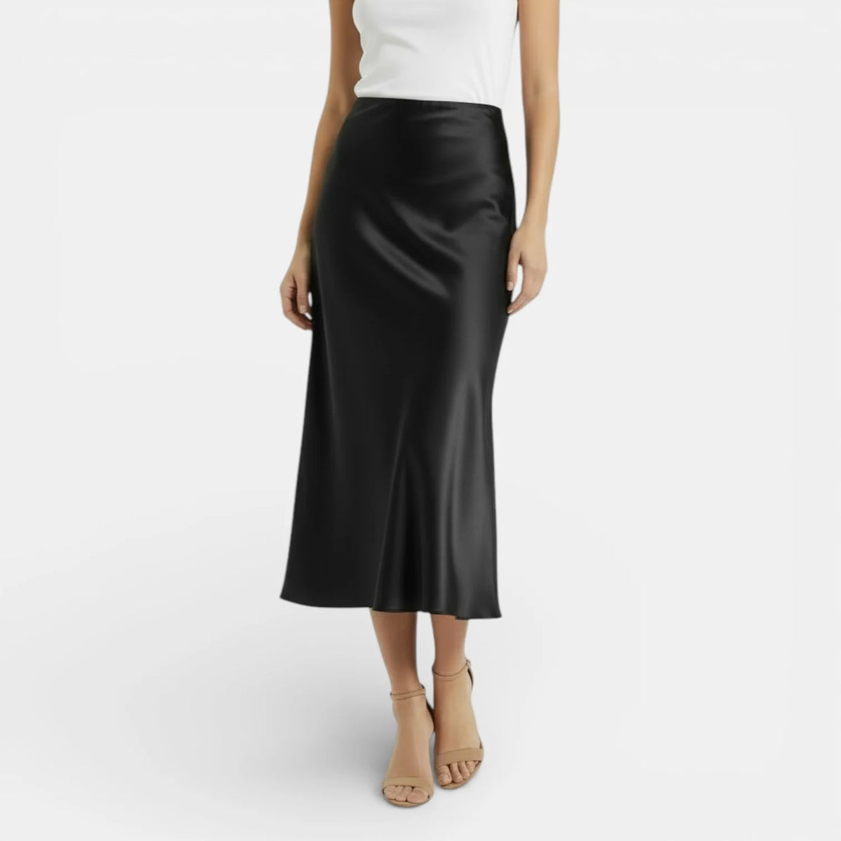 BEATRIZ | FALDA SATINADA MIDI