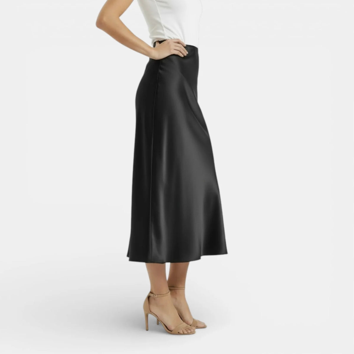 BEATRIZ | FALDA SATINADA MIDI