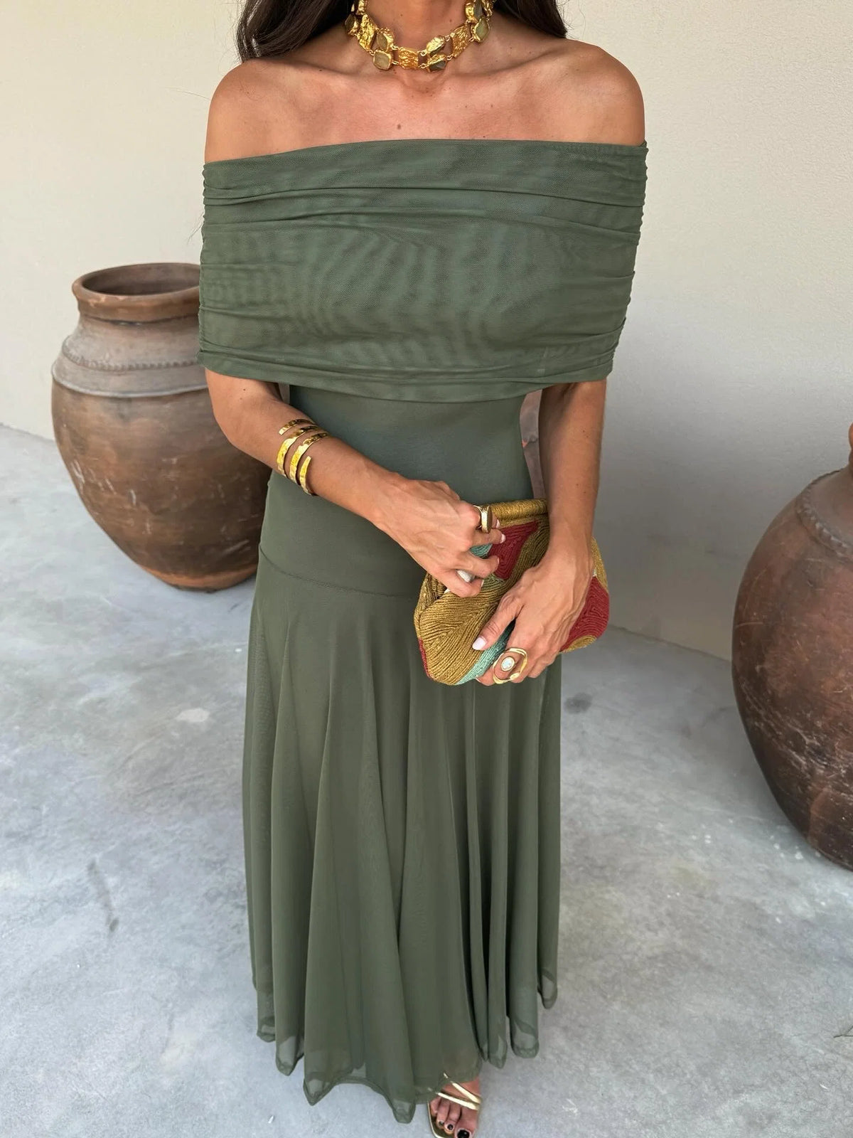 DIANA | VESTIDO BARDOT FLUIDO