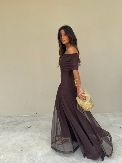 DIANA | VESTIDO BARDOT FLUIDO