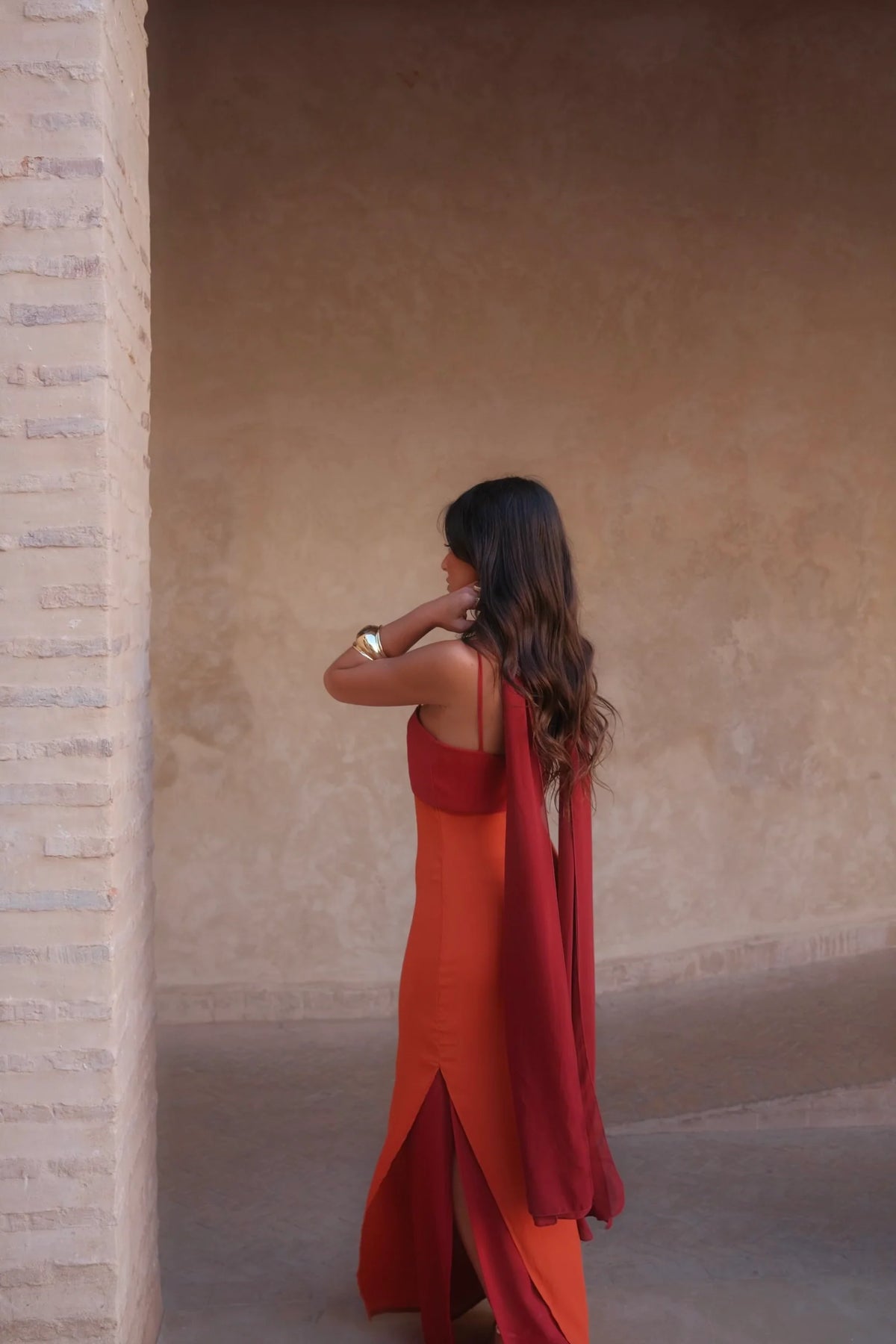 INÉS | VESTIDO BICOLOR CRUZADO