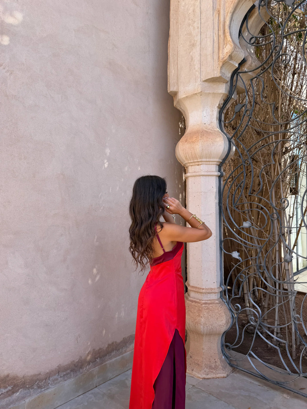 INÉS | VESTIDO BICOLOR CRUZADO